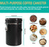 Feidet coffee canister , Airtight stainless steel coffee container with date tracker and scoop, 22 Oz coffee storage container for Grounds, Tea, Flour, Cereal, Sugar.