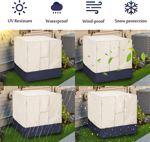 Foozet Air Conditioner Cover for Outside Units, AC Cover for Outdoor Central Unit Square Fits up to 36 x 36 x 39 Inches