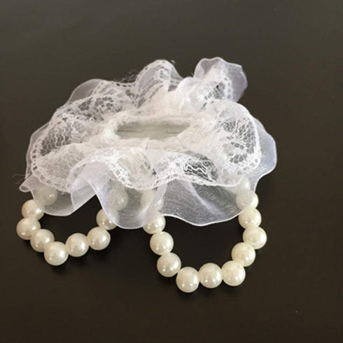 Bomandu Pack of 8 Elastic Pearl Wrist Corsage Bands Wristlets DIY Wrist Corsages Accessories for Wedding Prom Party