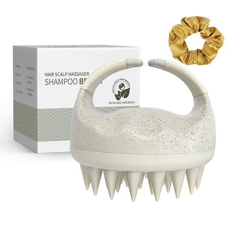 Sndyi Scalp Massager Shampoo Brush, Scalp Scrubber with Soft Silicone Bristles, Scalp Exfoliator for Dandruff Removal, Scalp Massager for Hair Growth, Wet Dry Hair Brush for Scalp Care