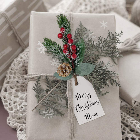 Pine Snowy Flower Picks 10 PiecesSnow Flocked Red Holly Berry Pine Cone Holiday Floral Sprays Decoration 11 Inch Flexible Stems DIY for Christmas Crafts Party Festive Home D©cor€¦