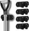 HYRIXDIRECT Mop and Broom Holder Wall Mount Heavy Duty Stainless Steel Wall Mounted Broom Organizer Laundry Room Home Garden Garage Storage and Organization Rack (Black)