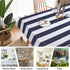 ASPMIZ Blue and White Striped Tablecloth for Rectangle Tables, Geometric Line Waterproof Table Cloth for Kitchen Dining Room, Tablecloth Rectangle 60? x 84?