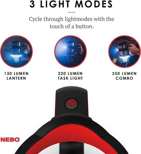NEBO 6668 GLOW - Light + Handle for your 30oz tumbler - YETI Rambler, Ozark Trail and more