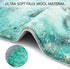 Uphome Bath Rug Runner Luxury Turquoise Marble Velvet Bath Mat 18x47 inch Non-Slip Long Bathroom Rugs Machine-Washable Soft Microfiber Floor Rugs for Bathtub Shower