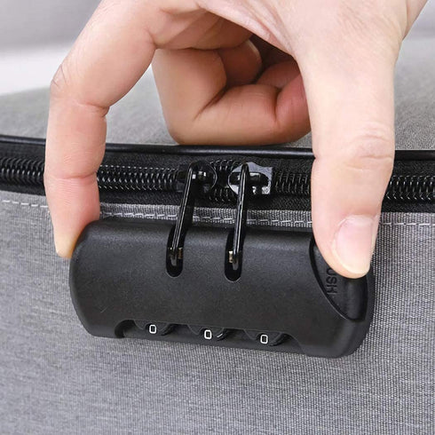 DELIWAY Waterproof 3-Layer Document Storage Bag with Password Lock,A4 Letter Size Document Holder,Portable Organizer for Passport,Legal Documents,Files,Valuables (Gray)