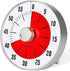 Secura 7.5-Inch Oversize Visual Countdown Timer, 60-Minute Kitchen Timer | Time Management Tool for Kids, Teachers and Adults (Red)