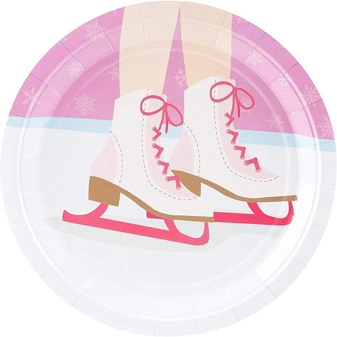 Ice Skating Party Bundle, Includes Plates, Napkins, Cups, and Cutlery (24 Guests,144 Pieces)