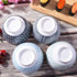 Japanese Style Ceramic Rice Bowls set of 4 Color For Dessert Snack Cereal Soup