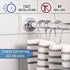 Adherion Extra-Large Adhesive Shower Curtain Rod Holder | Rod Retainer XL | No Drilling | Stick On | 3M Adhesive | Shower Curtain Rod Not Included | White |