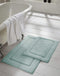 Amrapur Overseas 2-Pack Solid Loop with Non-Slip Backing Bath Mat Set (17-inch by 24-inch & 21-inch by 34-inch), Spa Blue