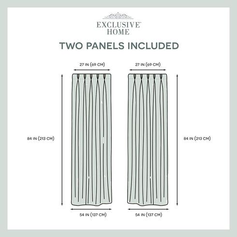 Exclusive Home Curtains EH8296-03 2-84P Velvet Heavyweight Pinch Pleat Top Curtain Panel Pair, 84" Length, Blush