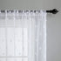 White Boho Curtains 96 Inches Long for Living Room Set 2 Panels Pocket Semi Sheer Pretty Crinkle Pom Dot Floral Curtains for Front Windows Aesthetic Bedroom Girls Decorations Decor 8 FT Floor Length