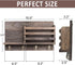 Mail and Key Holder for Wall Decorative - Wall Mounted Rustic Mail Organizer with 4 Double Hooks and Mail Rack, Wood Shelf Home Decor for Entryway, Mudroom, Hallway