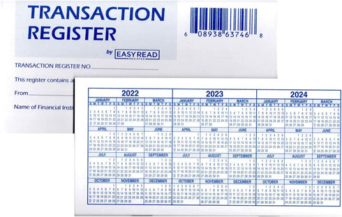 18 Pack Checkbook Registers for Personal Checkbook, Transaction Ledgers, 2022-2023-2024 Calendars