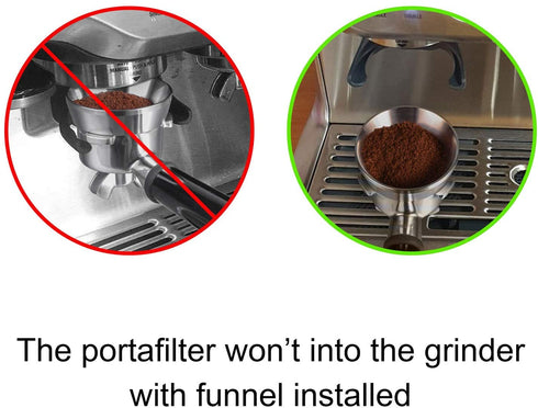 54mm Espresso Dosing Funnel, MATOW Stainless Steel Coffee Dosing Ring Compatible with 54mm Breville Portafilter