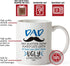 Father Day Gifts for Dad From Daughter Son, Father's Day Coffee Mug, Dad Gifts, Best Cool Happy Funny First Birthday Mugs For Father, Daddy Stepdad Stepfather Step Dad's Presents Cup From Kids