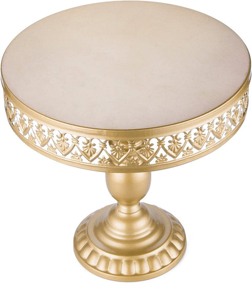 URANMOLE 18K Gold Antique Metal Cake Stand, Round Cupcake Stands, Wedding Birthday Party Dessert Cupcake Pedestal/Display/Plate 12