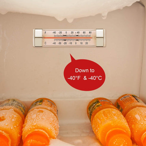 GERUSEA 12 Pack Fridge Refrigerator Freezer Thermometer