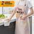 Sweet Couples Aprons,Bridal Shower Gift for His and Hers,Wedding Gifts for Couples,Mr. Right and Mrs. Always Right Aprons,Gifts for Christmas Valentine's Day Engagement Anniversary - 1 Black,1 Beige