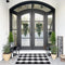 SEEKSEE 100% Cotton Buffalo Plaid Rug 27.5 x 43 Inches Black and White Rug Buffalo Plaid Doormat Washable Hand-Woven Indoor or Outdoor Rugs for Layered Front Door Mats, Porch, Farmhouse, Entryway