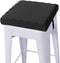 baibu 12 Inches Non Slip Stool Cushion Square, Soft Bar Stool Cushion with Ties Memory Foam Square Seat Cushion for Stackable Kitchen Stools - One Pad Only, Black (12'' (30CM))