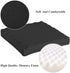 baibu 12 Inches Non Slip Stool Cushion Square, Soft Bar Stool Cushion with Ties Memory Foam Square Seat Cushion for Stackable Kitchen Stools - One Pad Only, Black (12'' (30CM))