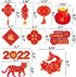Littleloverly Happy Chinese New Year Decorations 2022 Hanging Swirls Decorations - Year of the Tiger New Year 2022 Chinese Spring Festival Party Supplies