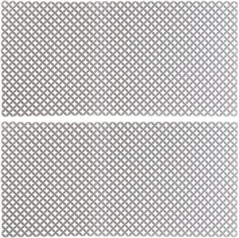 mDesign Decorative Kitchen Sink Dish Drying Mat/Grid - Plastic Farmhouse Sink Protector, Cushions, Stemware, Wine Glasses, Dishes - Quick Draining Diamond Design, XL, 25" Long - 2 Pack - Graphite Gray