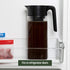 Goodful Airtight Cold Brew Iced Coffee Maker, Shatterproof Durable Tritan Plastic Construction, Leak-Proof Lid, Large Capacity with Premium Stainless Steel, 2.25 Qt, Black