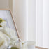 jinchan Linen Texture Curtains Light Reducing Grommet Top Drapes for Bedroom Living Room Window 2 Panels 95 Inches Length White