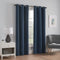 ECLIPSE Microfiber Total Privacy Blackout Thermal Grommet Window Curtain for Bedroom (1 Panel), 42" x 63", Navy