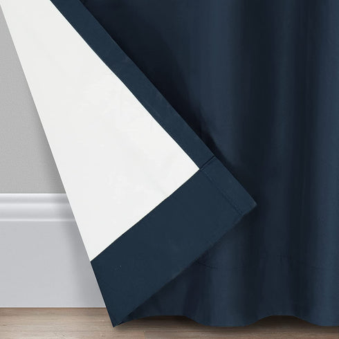 ECLIPSE Microfiber Total Privacy Blackout Thermal Grommet Window Curtain for Bedroom (1 Panel), 42" x 63", Navy