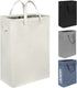 Chrislley 45L Slim Laundry Hamper Thin Laundry Basket with Handle Foldable Dirty Clothes Basket Durable Laundry Storage Organizer Bathroom Corner Narrow (22 inches , beige)