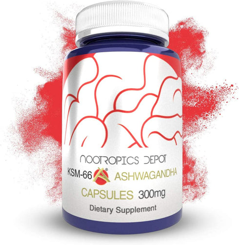 KSM-66 Ashwagandha Capsules | 300mg | 90 Count | Withania somnifera Extract | Ayurveda Supplement | Adaptogen Herb | Supports Stress + Promote Relaxation | Increase Energy, Memory + Focus