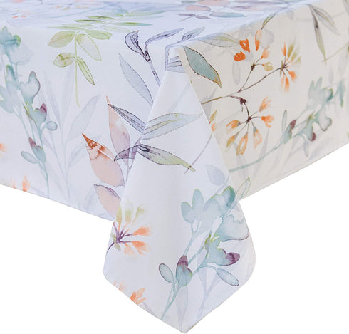 Benson Mills Indoor-Outdoor Spillproof Fabric Tablecloth for Spring/Summer/Party/Picnic (70" Round, Botanica)