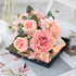 Bumhar Artificial Peony Silk Flowers Fake Hydrangea Bouquet Flower Arrangements Home Centerpieces Wedding Decoration 3 Packs(Pink)