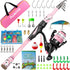 PLUSINNO Kids Fishing Pole, Portable Telescopic Fishing Rod and Reel Combo Kit - with Spinning Fishing Reel Tackle Box for Boys, Girls, Youth