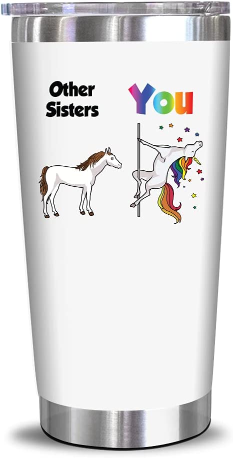 Sister Gifts from Sister, Brother - Birthday Gifts For Sister - Mothers Day Gifts For Sister, Soul Sister, Big Sister, Little Sister, Sister In Law, Bestie, BFF, Women - 20 Oz Tumbler