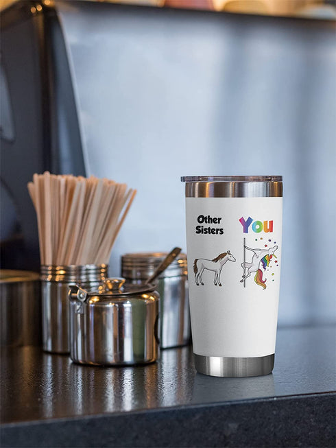 Sister Gifts from Sister, Brother - Birthday Gifts For Sister - Mothers Day Gifts For Sister, Soul Sister, Big Sister, Little Sister, Sister In Law, Bestie, BFF, Women - 20 Oz Tumbler