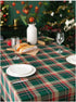 Plaid Tablecloth 57x84 Inch Green Christmas Table Cloth Checkered Fabric for Holiday Picnic Christmas Table Decoration
