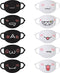 10 Pieces Kawaii Mask Anime Face Mouth Mask Cute Mouth Covering Reusable Washable Mouth Mask for Women Girls Kids, Black and White