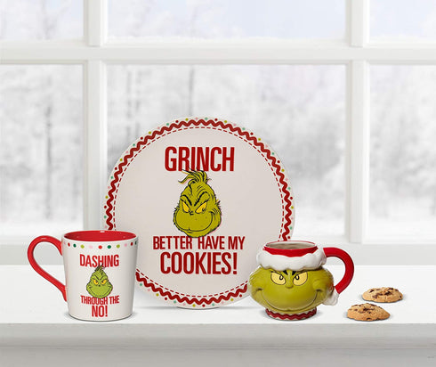Department 56 Dr. Seuss The Grinch Dashing Through The No Coffee Mug, 16 Ounce, Multicolor