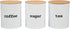 Kitchen Canister Set with Air Tight Bamboo Lids- 3 Food Storage Containers for Coffee, Tea and Sugar