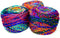 Revolution Fibers Recycled Sari Silk Yarn, Multi-Color Pure Silk Yarn, Made from Handspun Used Sari Fabric Ribbon Scraps, Rainbow Yarn for Knitting, Weaving & Crocheting 100 Grams per Ball (1-Pack)