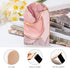 2 PCS Wood Book Ends,Pink Glitter Rose Gold Marble Bookends for Shelves Non-Skid Book Stand for Home Office School Sturdy Book Holders for Heavy Books 5x3 inch