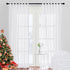 RYB HOME White Sheer Curtains for Living Room Privacy Semi Sheer Linen Curtains Light Glare Filtering for Bedroom Dining Office Window, 52 inches Wide x 84 inches Long, 2 Panels, White