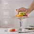 Crystalia Glass Small Patisserie Service Platter, Small Footed Round Cake Cupcake Stand for Cookies, Single Cupcakes, Pastries, Macarons, Biscuits, Glass Cake Pedestals Server Plate 5 inches