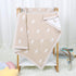 LAWKUL Baby Wrap Blanket Soft 100% Cotton Baby Blanket Knit Crib Receiving Blanket with Bunny Pattern Swaddle Cute Blanket for Babies Boy and Girl in Easter Size 4030 Inches