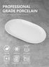 Sweese 747.101 White Serving Platters, 13.3 Inch Porcelain Serving Platters for Party, Large Oval Serving Trays Serving Plates for Fish Dish, Steak, Restaurant, Dessert Shop, Set of 2